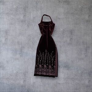 Burgundy Velvet Gown